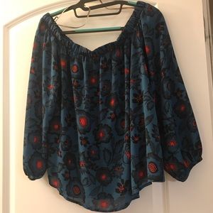 Teal blouse